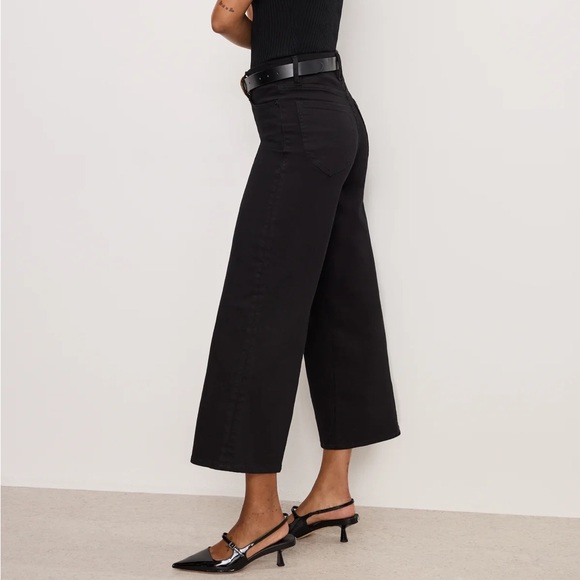 Good American Good Waist Palazzo Crop 4/27 - Picture 3 of 6